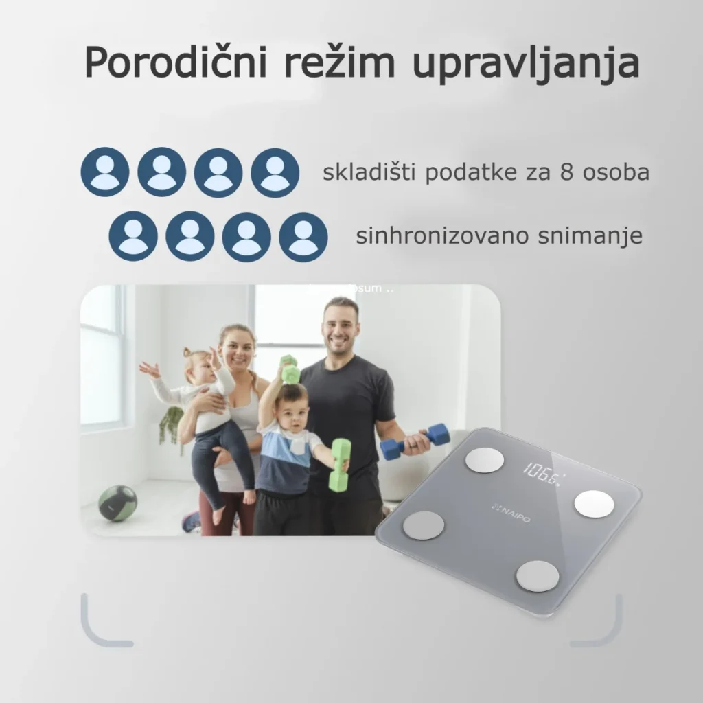 Pametna vaga za merenje bmi i telesnog sastava Naipo NP-BS01 akcija
